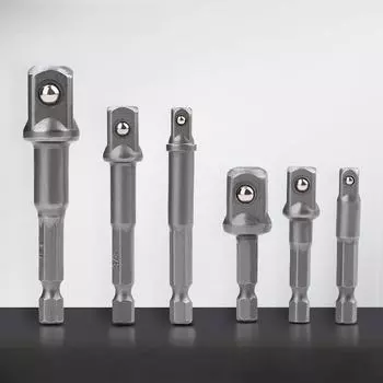 Пневматическая отвертка Tuosen и адаптер для электрического гаечного ключа: Удлинитель с шестигранной на квадратную головку short 3-piece set