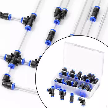 Пневматические фитинги диаметром 10 мм, прямые, для соединения с нейлоновыми трубками