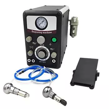 Пневматический гравер для ювелирных изделий, 110 В, 60 Гц, пневматические ручные гравировальные станки, 400-8000 об/мин, пневматический наконечник для гравера, двойной 220V