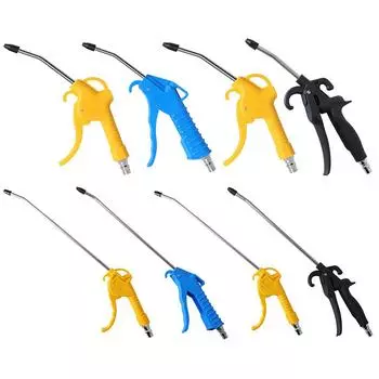 Пневматический продувочный пистолет, инструмент для очистки, распылитель пыли, регулируемый поток воздуха, многоцелевой очиститель пыли для автомобиля/мертвого угла Boutique blue long gun