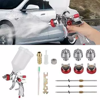 Пневматический распылитель Mini Air Auto Handle Spray Tool Car Paint Gun Set Anti-Rozing Paint Sprayer Sheet Metal Repair High Atomization Red