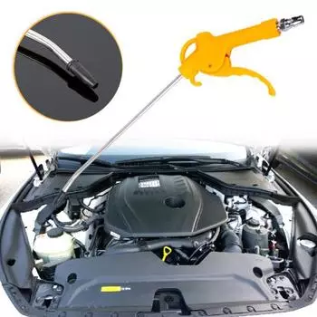 Пневматический воздуходувка желтого пластика для удаления пыли и очистки ручного электроинструмента Short