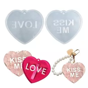 PNHAEH силиконовая форма [Выберите из нескольких типов] Милые модные сердечки, цветы, брелок, форма из УФ-смолы, свеча, ароматический камень, гипс, ручная работа из смолы