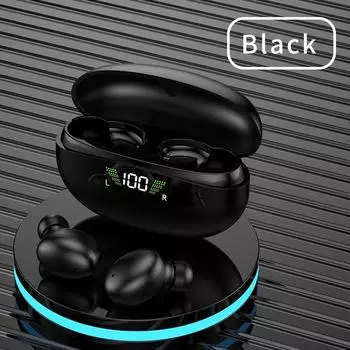 По-настоящему беспроводная гарнитура Bluetooth 5.3 со стереосистемой Hi-Fi, сенсорным управлением, светодиодным дисплеем питания, мини-наушниками с шумоподавлением для игр