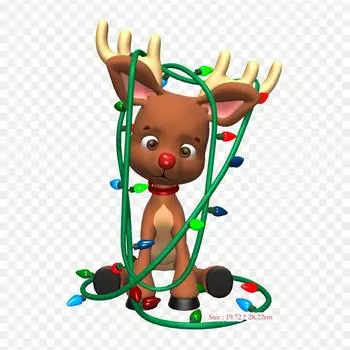 Победитель конкурса рождественских огней Санта-Клаус Рождественский утюг на термопереносной печати Виниловые нашивки Наклейка для одежды DIY Аппликации Моющиеся нашивки