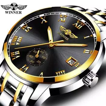ПОБЕДИТЕЛЬ Мужская мода и отдых Полые автоматические механические часы