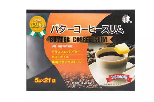 Победитель премии Idan Selection Award в течение 3 лет в категории «Кофе с маслом Slim x 21 MCT» Просто растворитесь в горячей замене кетогенного напитка [Monde Row] (5г пакеты) Масло,