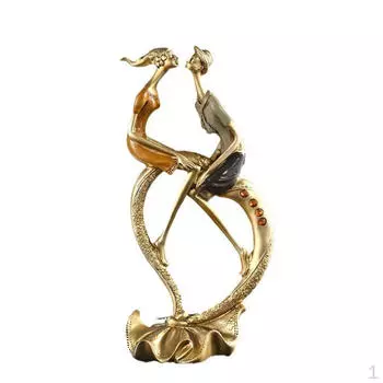 Поцелуй Пара Влюбленных Статуя Центральная часть Украшение стола Ремесло Орнамент Скульптура из смолы для