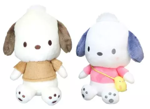 Pochacco Мягкая игрушка Набор из 2 мягких игрушек Необычная кукла Ностальгия Высота 18 см K Company (Сидячая ретро/плюшевая серия) приблизительно. 25 см/прибл.