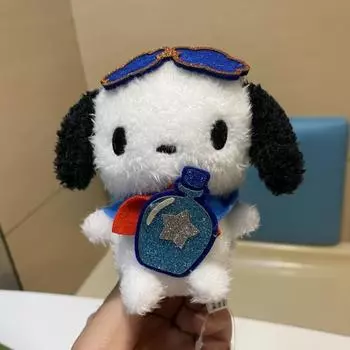 Pochacco Sanrio Flower Glasses Cartoon Navy Shaped Plush Doll Pendant Decor Bag StyleA