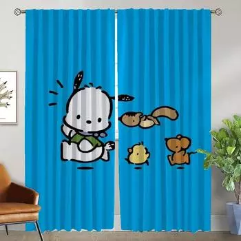 Pochaccos Оконная занавеска для комнаты 2-панельный тюль для спальни кухонные занавески перегородка Хэллоуин украшения оттенки гостиная камера W50xH70cmx2pcs-CL