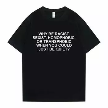Почему бы не быть расистом Фрэнком Футболка Мужская Блондинка Хип-Хоп Тренд Футболка Океан Хип-Хоп Футболка Оверсайз Мужская Женская Повседневная Хлопок Короткий Рукав XXXXXL