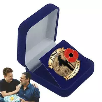 Почетный значок «80-я годовщина Дня Д» Эмалевый значок «День Д» для украшения исторических предметов коллекционирования