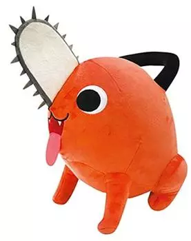 Pochita Big Plush Toy Tongue Out (2 Types) Ver. (Open Mouth) оранжевый