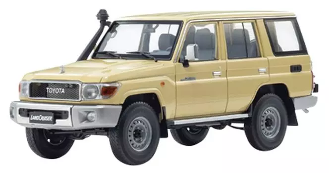 ПОЧТИ РЕАЛЬНЫЙ от KYOSHO Toyota Land Cruiser 76 2017 бежевый готовый продукт 1/18