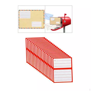 Почтовые этикетки с обратным адресом, почтовые бирки с наклейками, рукописные надписи