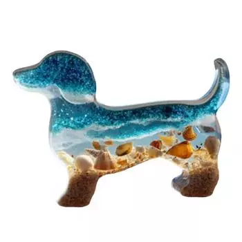 Pocket Hug Animal Acrylic Dachshund Cat Pocket Hug Token Beach-Inspired Fox Wolf Ornament Keepsake Gift for Loved Ones Friends Dog