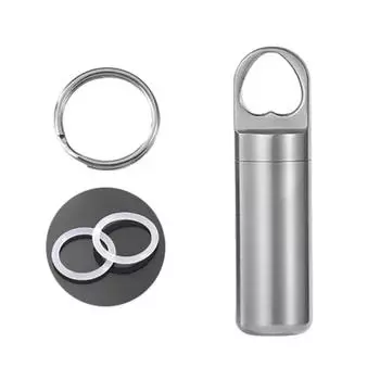 Pocket Pills Case Holder Waterproofs Titanium Pills Box Keychains Portable Seal Medicine Storage Bottles Enduring S