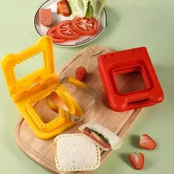Pocket Sandwich CutterToast Bread Mold Sandwich Cutting Mold with Hand Guard DIY Love Breakfast Baking Tools Kitchen Accessories