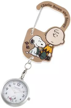 Pocket Watch Snoopy Carabiner Watch Brown [Fieldwork] PNT022-4 Women s