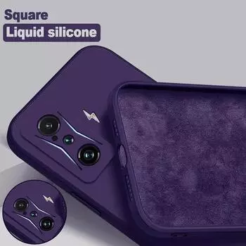 Poco F4 GT PocoF4 GT Чехол квадратный жидкий силиконовый защитный чехол для объектива камеры для Xiaomi Poco F4 F 4 GT PocoF4 GT Мягкий чехол For Poco F4 GT
