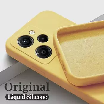 Poco X5 X 5 Pocox5 Pro чехол оригинальные квадратные жидкие силиконовые чехлы для телефонов для Xiaomi Poco X5 Pro X 5 Pocox5 Pro 5G мягкий чехол For Poco X5 Pro красный