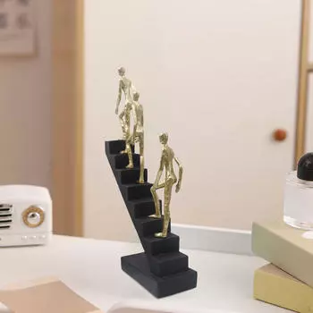 Подъем по лестнице Статуя Коллекция скульптур Статуэтка Лестница Фигурка Мыслитель style B
