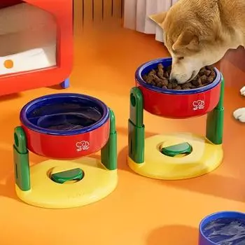 Подъемная миска для домашних животных с присоской, 3 уровня регулировки высоты, защита шейного отдела позвоночника, миски для домашних животных, нескользящие, высокие миски для корма для собак и кошек