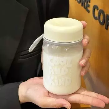 Подъемная веревка Бутылки для молока и воды Прозрачная бутылка для питьевой воды Прозрачный пластиковый стакан Сок White-400ML