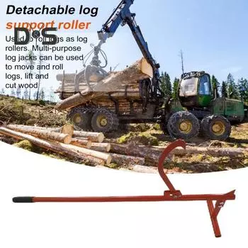 Подъемник для бревен из углеродистой стали, устойчивый к коррозии, прочный, эргономичная ручка, регулируемый универсальный роликовый инструмент для бревен A