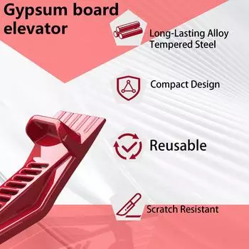 Подъемник для гипсокартонных панелей, напильники для гипсокартона, инструменты для гипсокартона, включая встроенную открывалку для бутылок, легкие, противозасорные напильники, инструменты для подвешивания дверей One Size красный