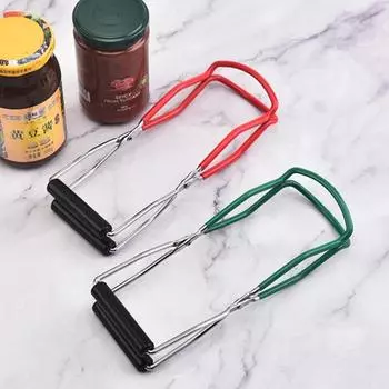 Подъемник для консервных банок, щипцы, противоскользящая ручка, теплоизоляция, металлическая универсальная банка, подъемный зажим для банки с широким горлом, инструмент для захвата, кухонные гаджеты зелёный