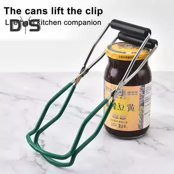 Подъемник для консервных банок, щипцы, противоскользящая ручка, теплоизоляция, металлическая универсальная банка, подъемный зажим для банки с широким горлом, инструмент для захвата, кухонные гаджеты зелёный