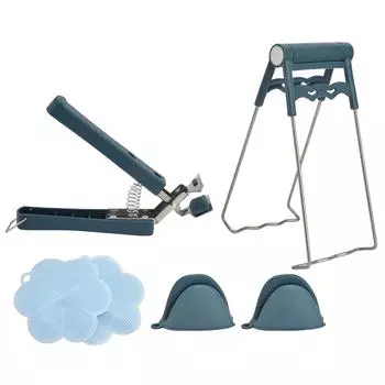 Подъемник для тарелок из нержавеющей стали, силикона, полипропилена, материал AntiScald, захват для тарелок, мисок, горячих кастрюль