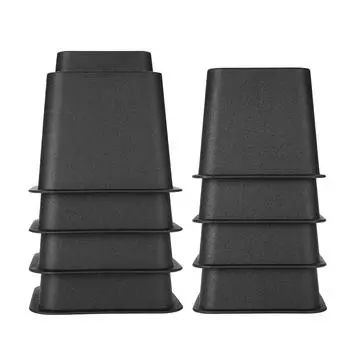 Подъемники для мебели Регулируемые подставки для стульев и кроватей, набор для подъема ножек 4 x 5 и 4 x 3 черного цвета чёрный