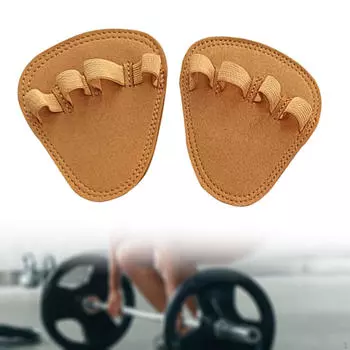 Подъемные накладки на ручки защитные перчатки защитные перчатки для тренировок тяжелая атлетика в спортзале Brown microfiber