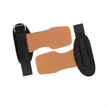 Подъемные ремни Силовые крюки Нескользящие Износостойкие Защита ладоней Тяжелая атлетика чёрный