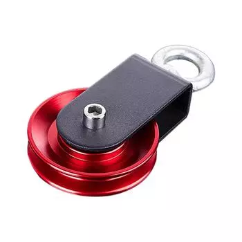 Подъемный одинарный шкив Бесшумный роликовый шкив Тали Роликовый тренировочный шкив Колесо для подъемной системы шкивов Поворотный подъемный канатный подъемник красный