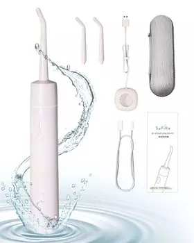 [Под наблюдением стоматолога] Струйная мойка, ирригатор полости рта [без резервуара, не нужно добавлять воду] Водная нить, водонепроницаемая, для чистки межзубных промежутков, ирригатор полости рта,
