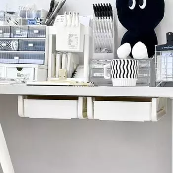 Под столом скрытый ящик клейкий ящик для хранения офисный рабочий стол большой емкости канцелярские принадлежности косметика нижняя полка-органайзер