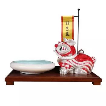 Подача блюд с художественной концепцией Танец льва дымчатая посуда Специальная тарелка Сухой лед креативная посуда