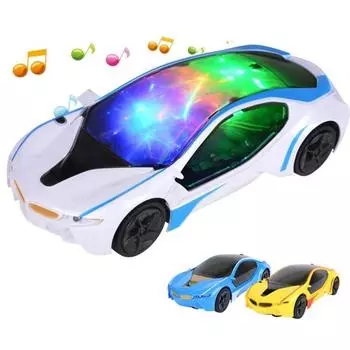 Подарки 3D светодиодные мигающие световые игрушки для машинок с музыкой и звуком электрические игрушечные машинки для детей Подарок для детей 20 см * 9 см * 5 см