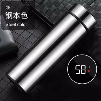 Подарки Дисплей Температуры Бизнес Подарок Умный Температурный Мерный Стакан Творческий Термостакан 304 Нержавеющая Сталь Вакуумный Стакан Для Воды Ручной Работы