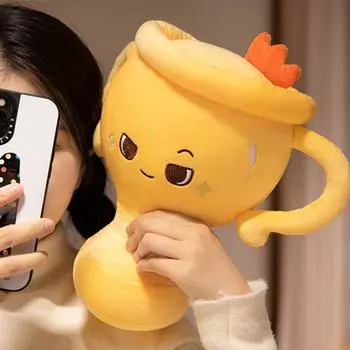 Подарки для детей, детские игрушки, плюшевая игрушка-подушка «Трофей победы», игровой приз, 1 шт., 11 дюймов One Size жёлтый