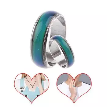 Подарки для любителей моды Кольцо настроения Эмоция Чувство Изменение цвета браслета Контроль температуры 16