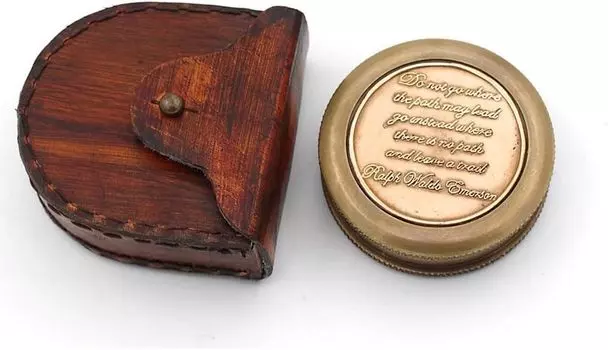 Подарки для мужчин из цельной латуни с гравировкой и цитатами известных поэтов, Подарки на выпускной для мужчин, s коричневый