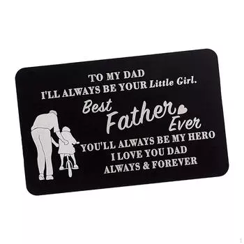 Подарки для папы, карточка-держатель для кошелька с гравировкой, металлическая вставка с гравировкой, подарок для отца, спасибо Type B