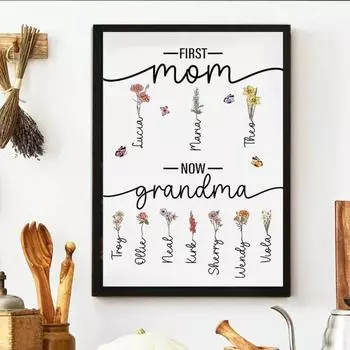 Подарки ко Дню матери от Yousheng для мамы, бабушки, цветка, сада мамы, деревянной таблички, настенного искусства, украшения на Рождество, день рождения, День матери S