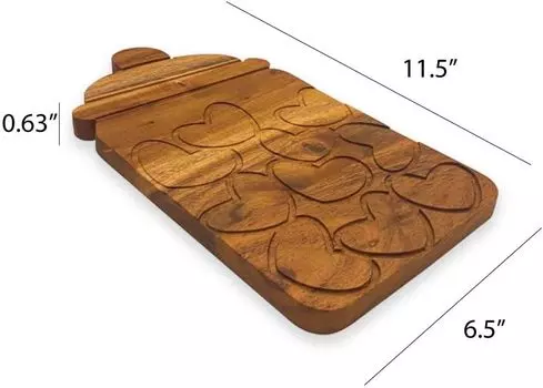 Подарки ко Дню святого Валентина Органическая акация кухонная разделочная доска для колбасных изделий Поднос для разделки мяса и сыра Large коричневый