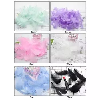 Подарки Красивые 100 шт./упак. Украшения Аксессуары Изящные Уникальные Красочные Перья Горячая Распродажа Подарочный Упаковочный Материал Коробка Наполнитель Принадлежности Женские Бусины разноцветный